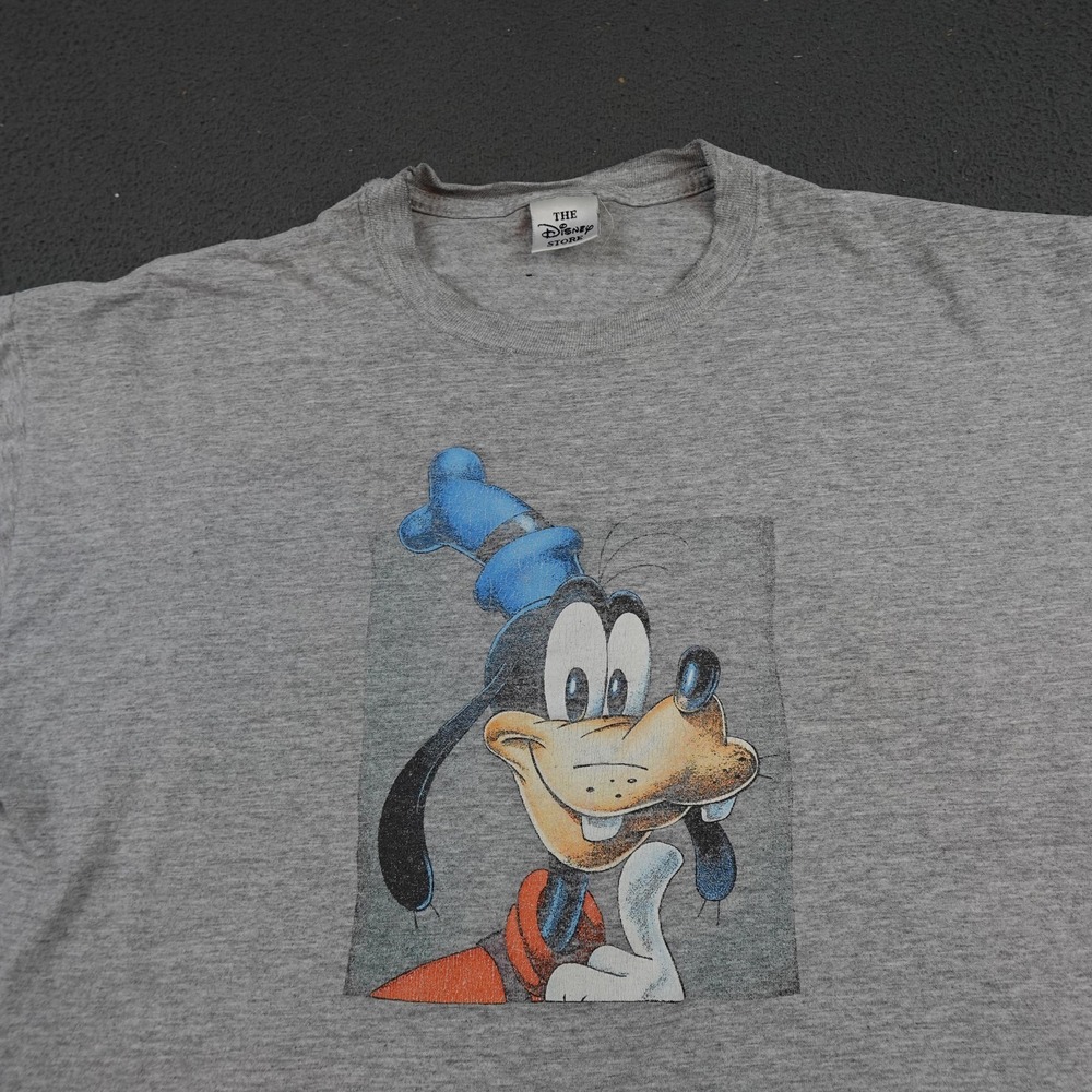 Vintage Disney Goofy Shirt Mens Large Gray The Disney Store 90s Cartoon - Picture 2 of 9